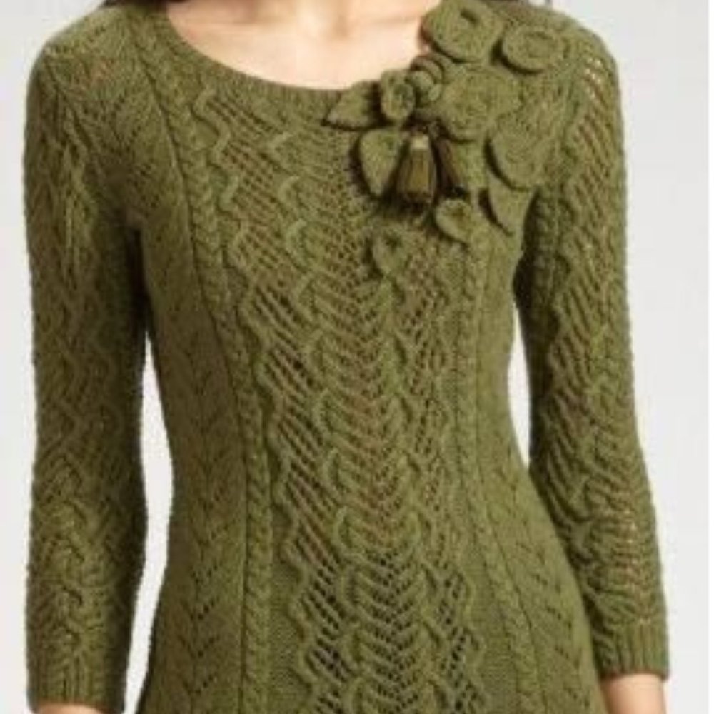 Hand Knit Women dress. Elegant dress.  Wool dress. Cocktail dress,